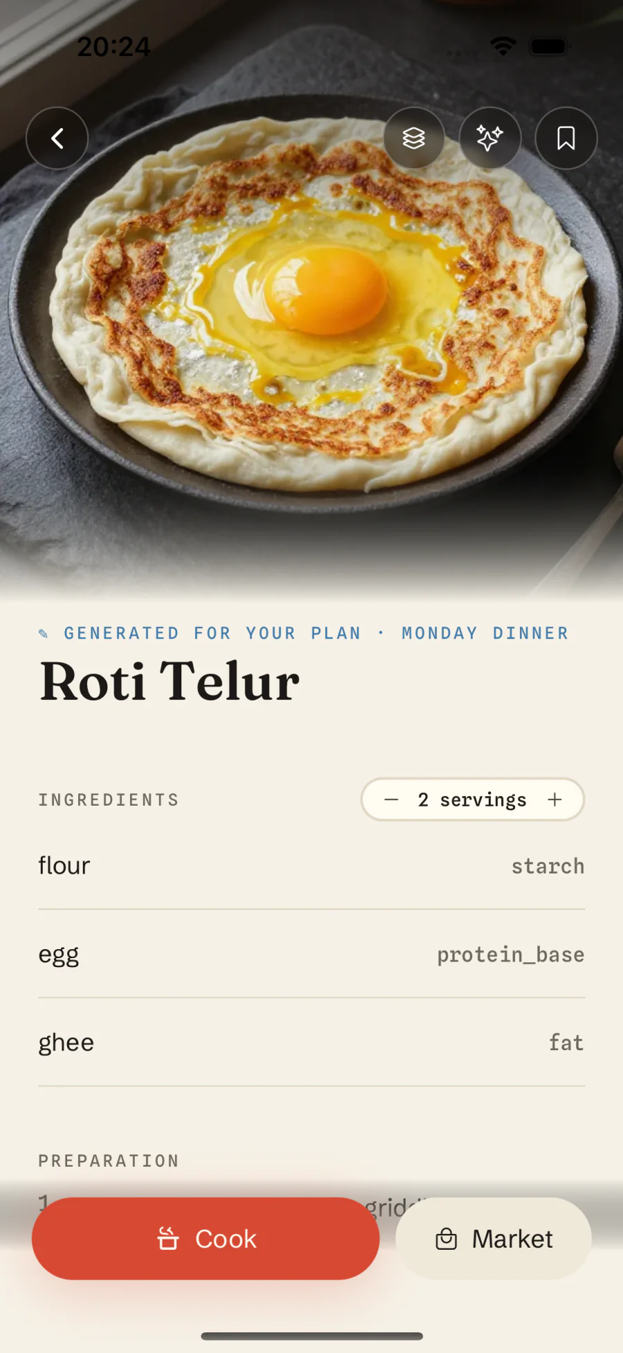 Macro Recipe recipe card: personal quantities, macros and price per serving